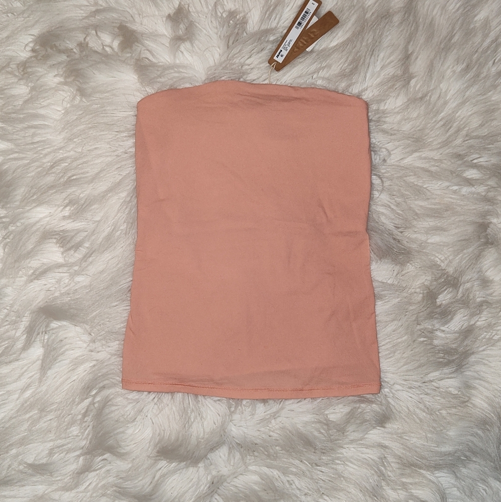 SKIMS Peach Strapless Seamless Tube Top